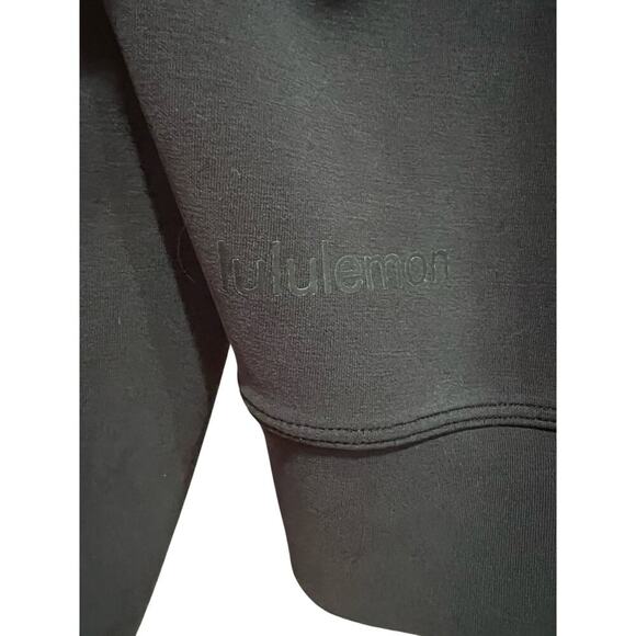 Lululemon Perfectly Oversized Softstreme Cropped Crewneck Sweatshirt Sz 6 Black - Picture 3 of 5